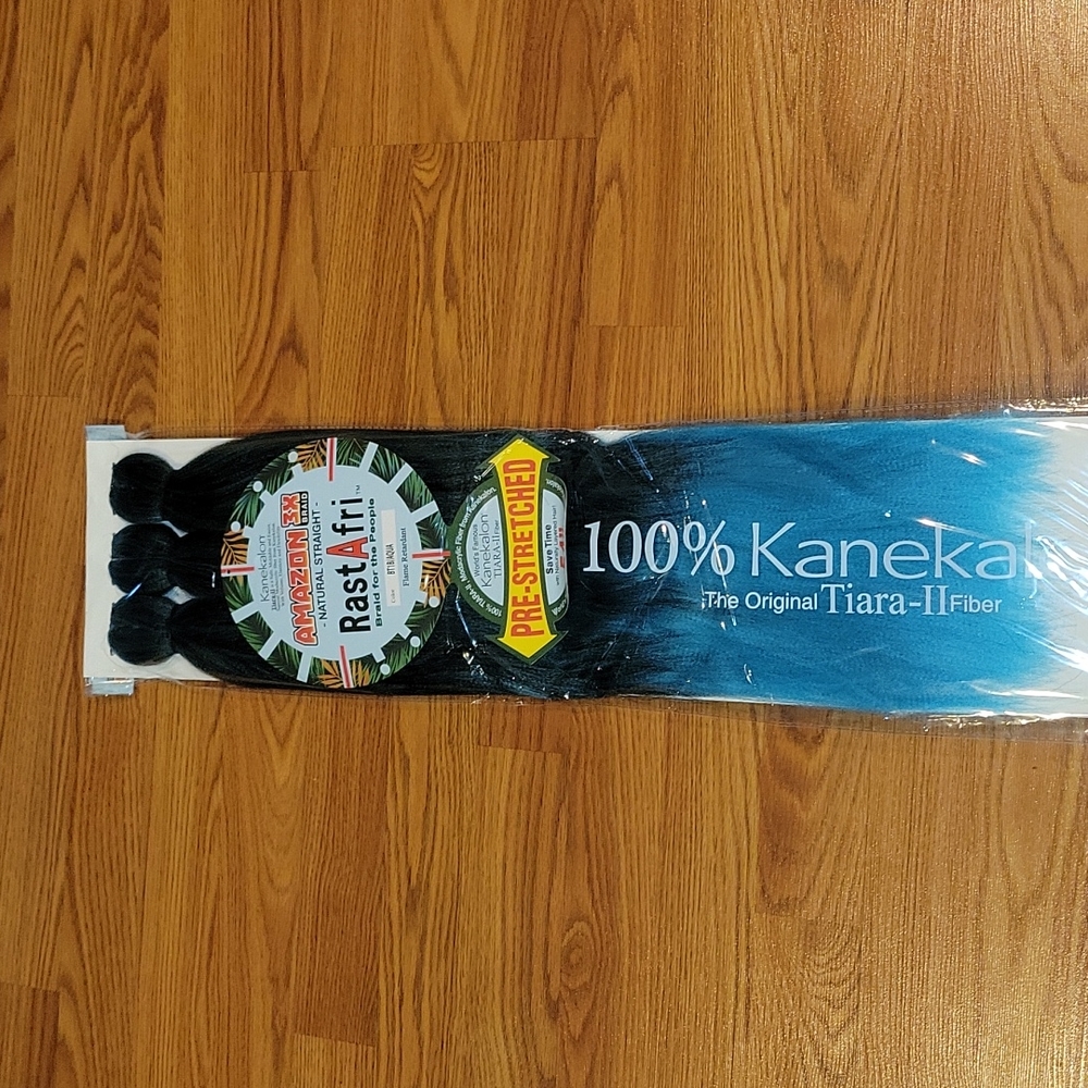 3 Pack Bundle Braid Hair Ombre Black to Blue